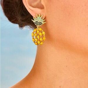 BAUBLEBAR Stone-Encrusted Pineapple Statement Drop Earrings